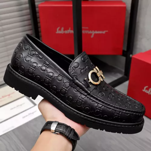 Replica Salvatore Ferragamo Leather Shoes For Men #1362028 $96.00 USD for Wholesale