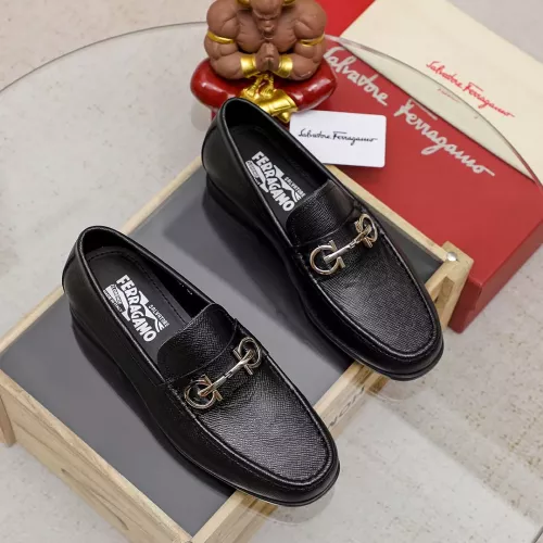 Replica Salvatore Ferragamo Leather Shoes For Men #1362035 $88.00 USD for Wholesale