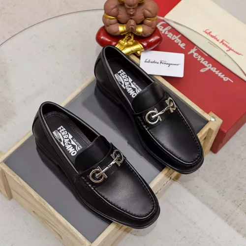Replica Salvatore Ferragamo Leather Shoes For Men #1362036 $88.00 USD for Wholesale