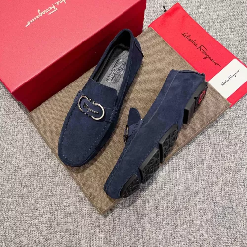 Replica Salvatore Ferragamo Leather Shoes For Men #1362049 $82.00 USD for Wholesale