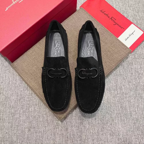 Replica Salvatore Ferragamo Leather Shoes For Men #1362050 $82.00 USD for Wholesale
