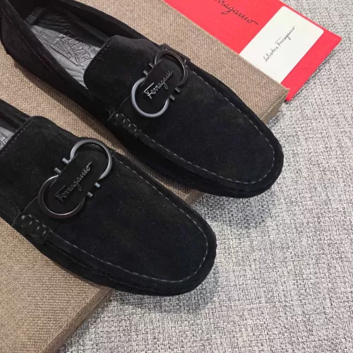 Replica Salvatore Ferragamo Leather Shoes For Men #1362050 $82.00 USD for Wholesale