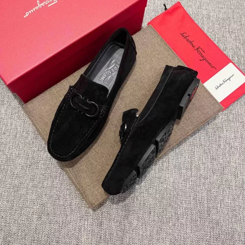 Replica Salvatore Ferragamo Leather Shoes For Men #1362050 $82.00 USD for Wholesale