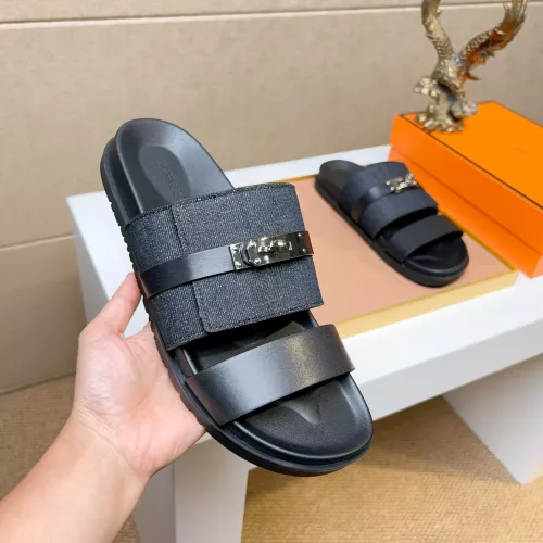 Replica Hermes Slippers For Men #1362102 $56.00 USD for Wholesale