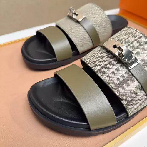Replica Hermes Slippers For Men #1362104 $56.00 USD for Wholesale