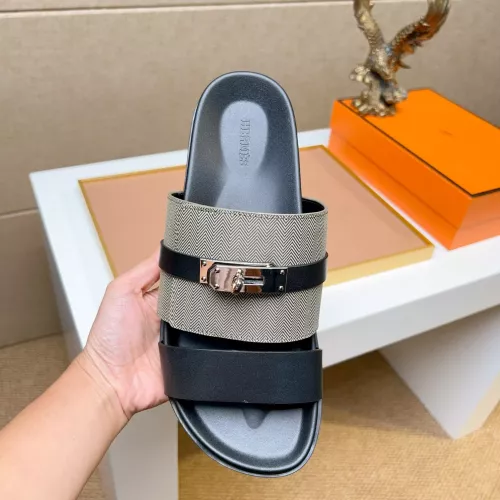 Replica Hermes Slippers For Men #1362108 $56.00 USD for Wholesale