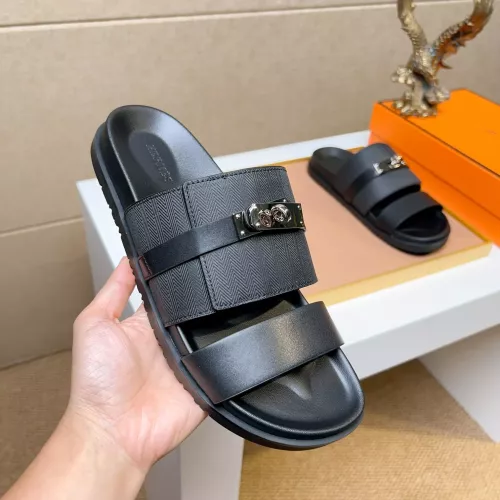 Replica Hermes Slippers For Men #1362112 $56.00 USD for Wholesale