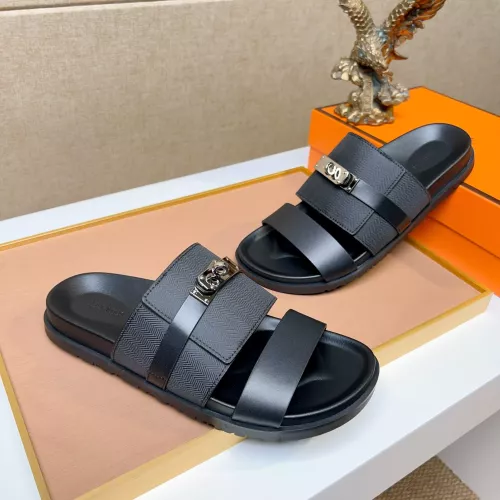 Replica Hermes Slippers For Men #1362112 $56.00 USD for Wholesale