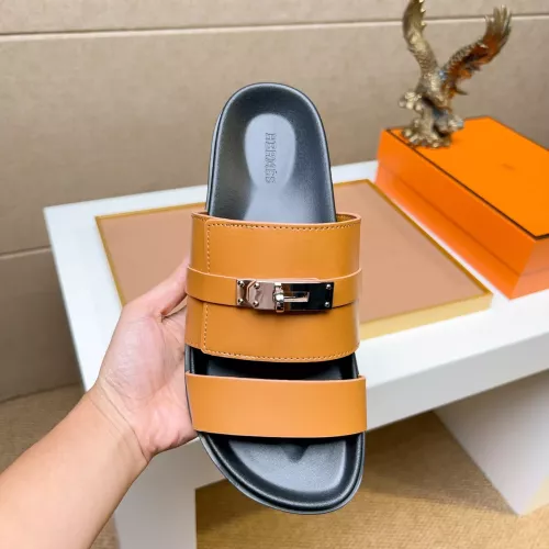 Replica Hermes Slippers For Men #1362114 $56.00 USD for Wholesale