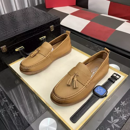 Replica Salvatore Ferragamo Leather Shoes For Men #1362171 $92.00 USD for Wholesale