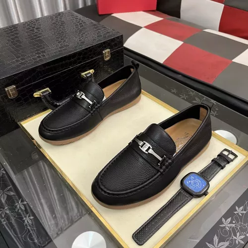 Replica Salvatore Ferragamo Leather Shoes For Men #1362175 $92.00 USD for Wholesale