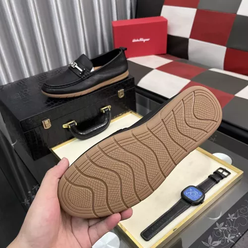 Replica Salvatore Ferragamo Leather Shoes For Men #1362175 $92.00 USD for Wholesale