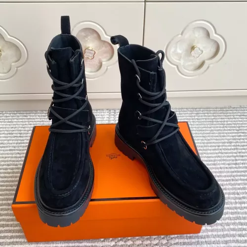 Replica Hermes Boots For Women #1362569 $145.00 USD for Wholesale