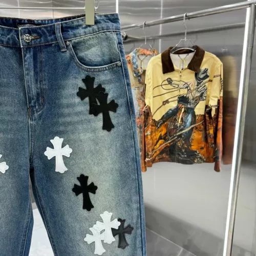 Replica Chrome Hearts Jeans For Unisex #1362733 $56.00 USD for Wholesale