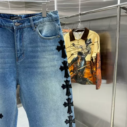 Replica Chrome Hearts Jeans For Unisex #1362734 $56.00 USD for Wholesale