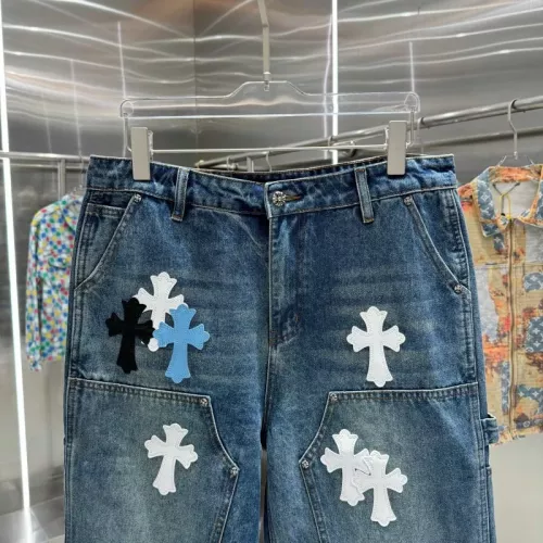 Replica Chrome Hearts Jeans For Unisex #1362736 $56.00 USD for Wholesale