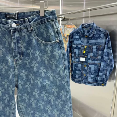 Replica Chrome Hearts Jeans For Unisex #1362743 $68.00 USD for Wholesale