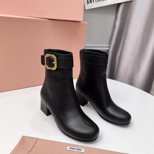 Replica MIU MIU Boots For Women #1362888 $100.00 USD for Wholesale
