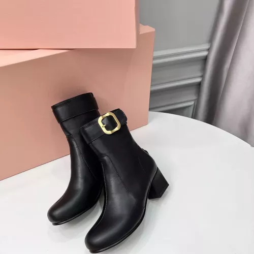 Replica MIU MIU Boots For Women #1362888 $100.00 USD for Wholesale