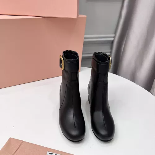 Replica MIU MIU Boots For Women #1362888 $100.00 USD for Wholesale