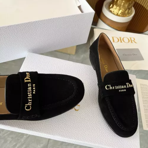 Replica Christian Dior Leather Shoes For Women #1362908 $102.00 USD for Wholesale