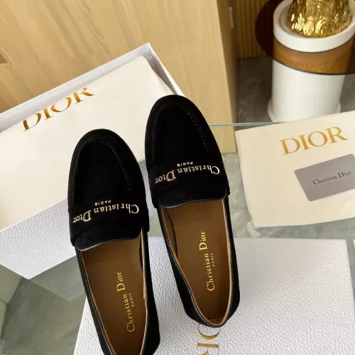 Replica Christian Dior Leather Shoes For Women #1362908 $102.00 USD for Wholesale