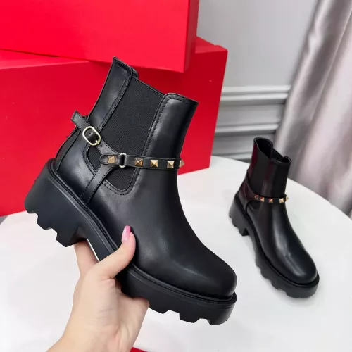 Replica Valentino Boots For Women #1362985 $100.00 USD for Wholesale