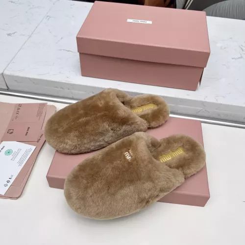 Replica MIU MIU Slippers For Women #1363157 $92.00 USD for Wholesale