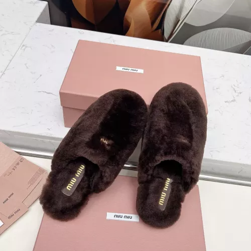 Replica MIU MIU Slippers For Women #1363158 $92.00 USD for Wholesale
