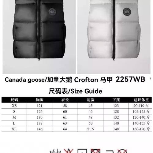 Replica Canada Goose Down Feather Coat Sleeveless For Women #1363620 $115.00 USD for Wholesale