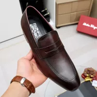 $88.00 USD Salvatore Ferragamo Leather Shoes For Men #1356317