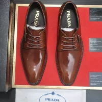 $100.00 USD Prada Leather Shoes For Men #1356518