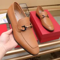 $122.00 USD Salvatore Ferragamo Leather Shoes For Men #1357311