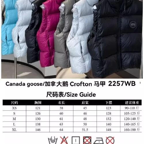 Replica Canada Goose Down Feather Coat Sleeveless For Women #1363742 $115.00 USD for Wholesale