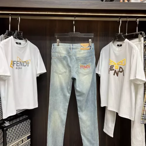 Replica Fendi Jeans For Men #1364090 $88.00 USD for Wholesale