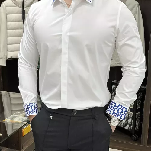 Replica Christian Dior Shirts Long Sleeved For Men #1364108 $92.00 USD for Wholesale