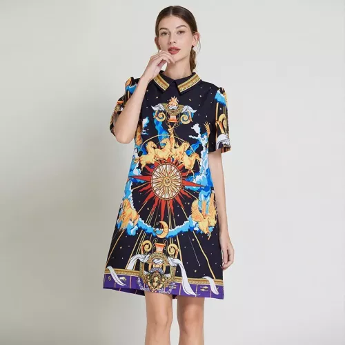 Replica Hermes Dresses Short Sleeved For Women #1364110 $64.00 USD for Wholesale