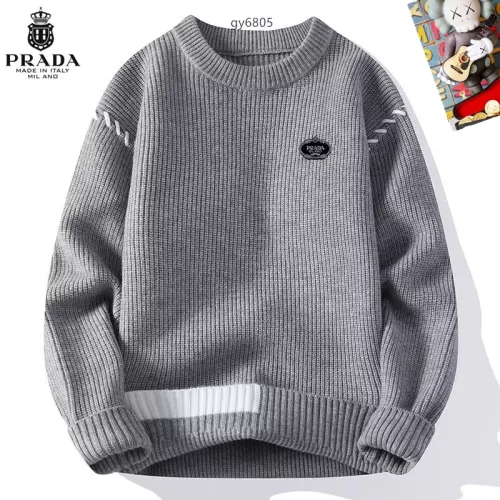 Prada Sweaters Long Sleeved For Men #1364553 $48.00 USD, Wholesale Replica Prada Sweaters
