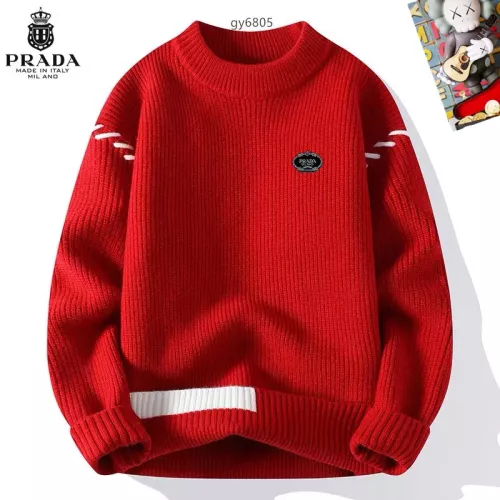 Prada Sweaters Long Sleeved For Men #1364555 $48.00 USD, Wholesale Replica Prada Sweaters