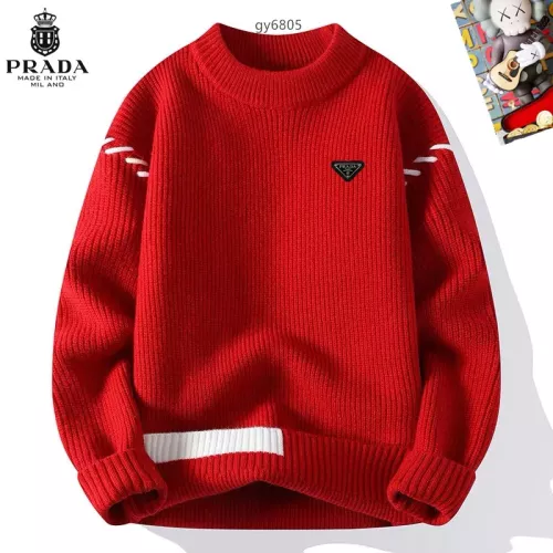 Prada Sweaters Long Sleeved For Men #1364560 $48.00 USD, Wholesale Replica Prada Sweaters