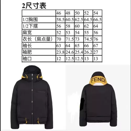 Replica Fendi Down Feather Coat Long Sleeved For Men #1364997 $170.00 USD for Wholesale