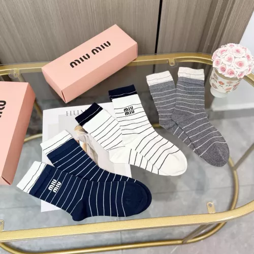 MIU MIU Socks #1365594 $32.00 USD, Wholesale Replica MIU MIU Socks