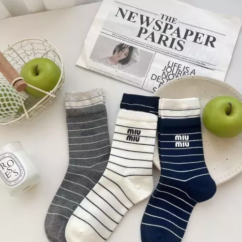 Replica MIU MIU Socks #1365594 $32.00 USD for Wholesale