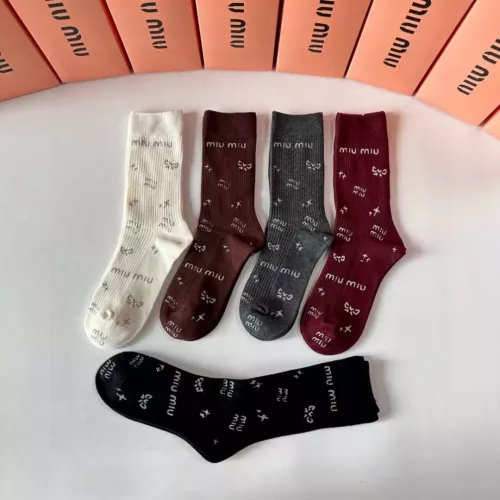 Replica MIU MIU Socks #1365649 $36.00 USD for Wholesale