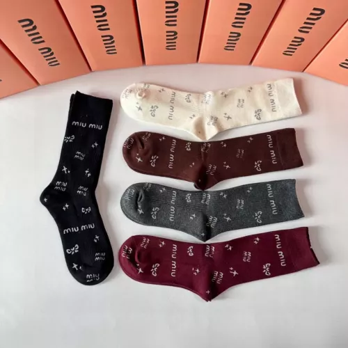 Replica MIU MIU Socks #1365649 $36.00 USD for Wholesale