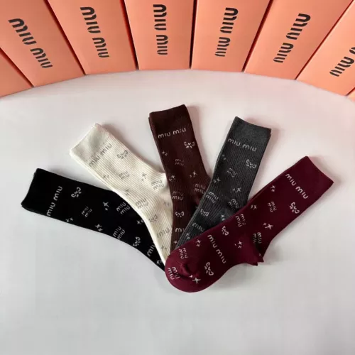 Replica MIU MIU Socks #1365649 $36.00 USD for Wholesale