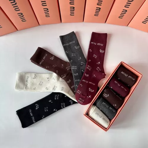Replica MIU MIU Socks #1365649 $36.00 USD for Wholesale