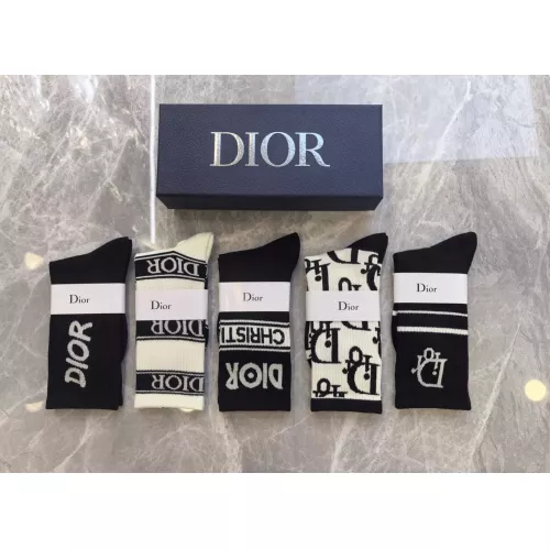 Replica Christian Dior Socks For Women #1366083 $29.00 USD for Wholesale