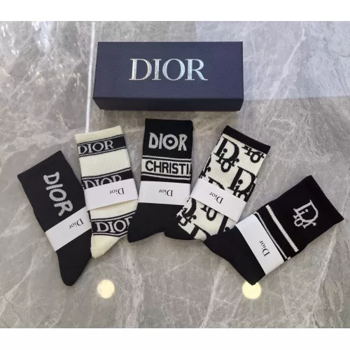Replica Christian Dior Socks For Women #1366083 $29.00 USD for Wholesale