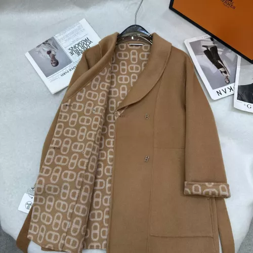 Replica Hermes Coat Long Sleeved For Women #1366337 $297.52 USD for Wholesale